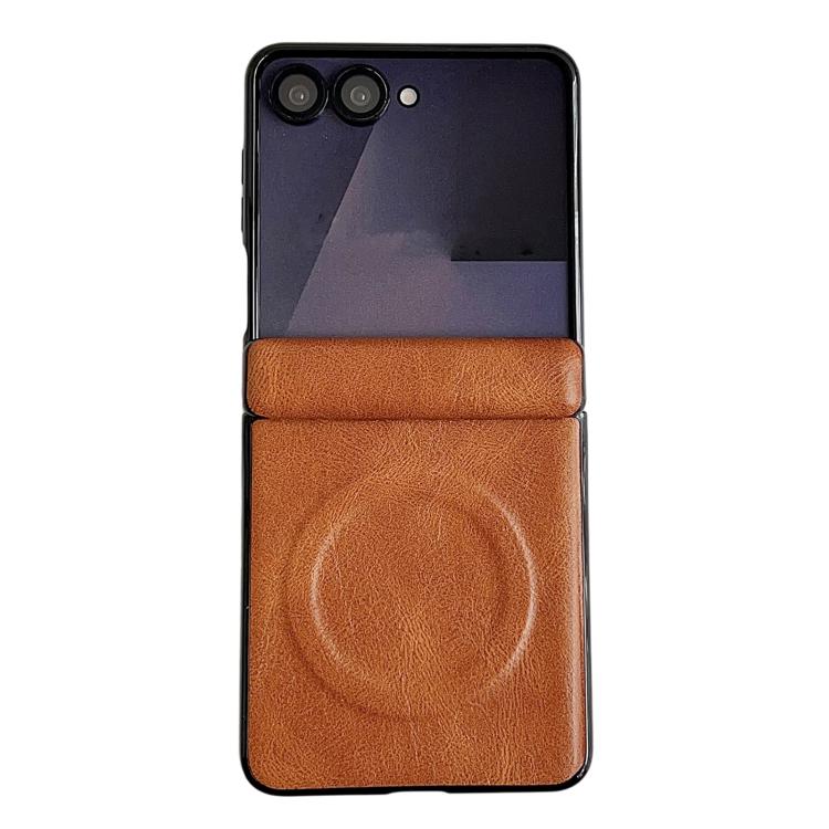 Custodia per telefono con asse magnetico integrato e texture Crazy Horse per