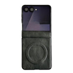 Custodia per telefono con asse magnetico integrato e texture Crazy Horse per