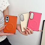 Custodia effetto pelle con anello magnetico per Galaxy Z Fold8 5G e Samsung