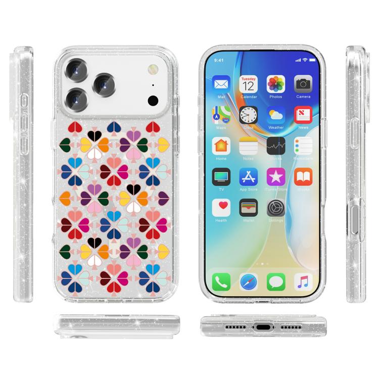 Custodia magnetica TPU con motivo cuori rossi per iPhone 18 Pro