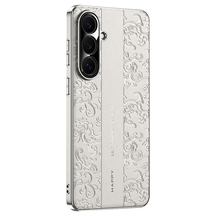 Custodia per PC in pelle liscia con motivo drago nuvola per Samsung Galaxy S24