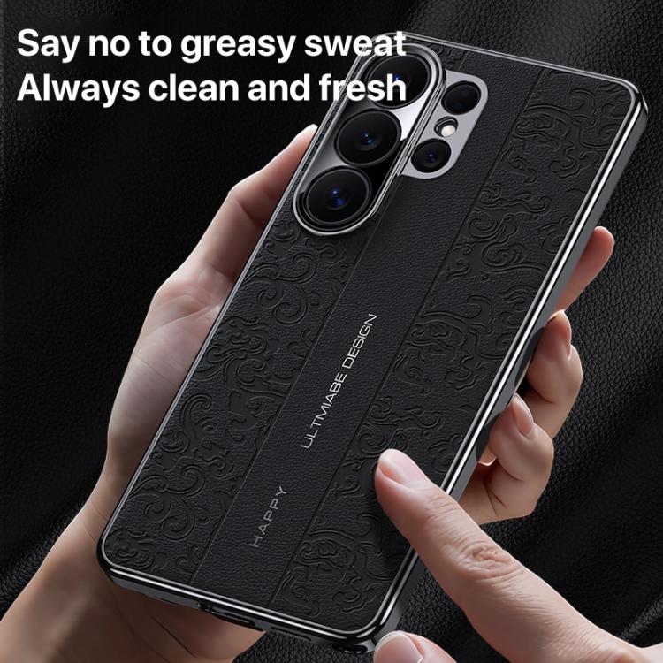 Custodia per PC in pelle liscia con motivo drago nuvola per Samsung Galaxy S24