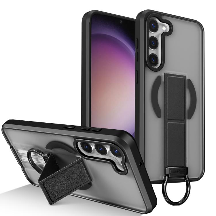 Custodia antiurto con anello a D e supporto magnetico per Samsung Galaxy S23+ e