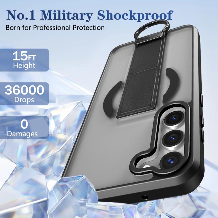 Custodia antiurto con anello a D e supporto magnetico per Samsung Galaxy S23+ e