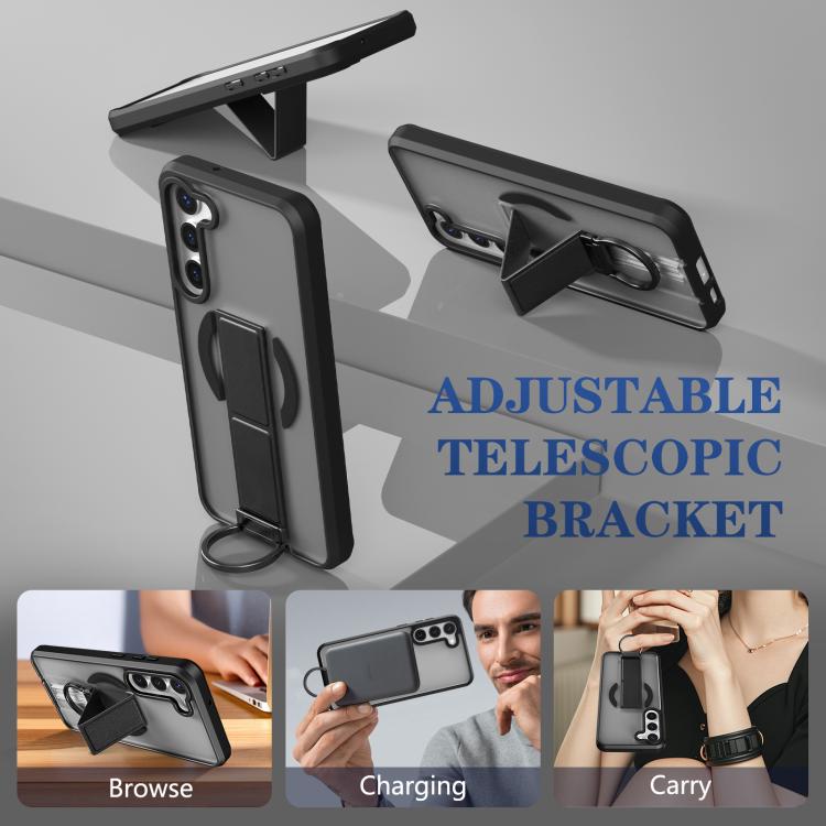 Custodia antiurto con anello a D e supporto magnetico per Samsung Galaxy S23+ e