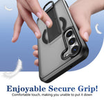 Custodia antiurto con anello a D e supporto magnetico per Samsung Galaxy S23+ e