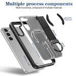 Custodia antiurto con anello a D e supporto magnetico per Samsung Galaxy S23+ e