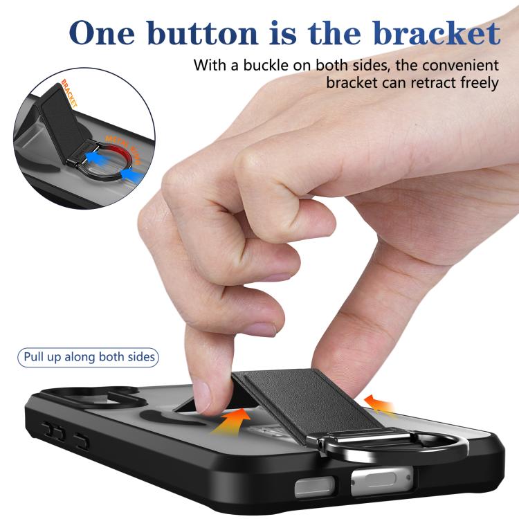 Custodia antiurto con anello a D e supporto magnetico per Samsung Galaxy S23+ e