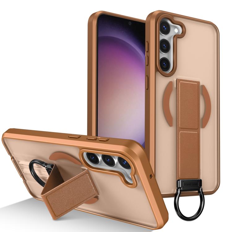 Custodia antiurto con anello a D e supporto magnetico per Samsung Galaxy S23+ e