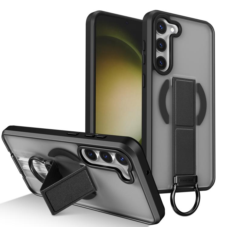 Custodia antiurto con anello a D e supporto magnetico per Samsung Galaxy S23+ e