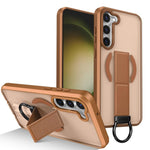 Custodia antiurto con anello a D e supporto magnetico per Samsung Galaxy S23+ e