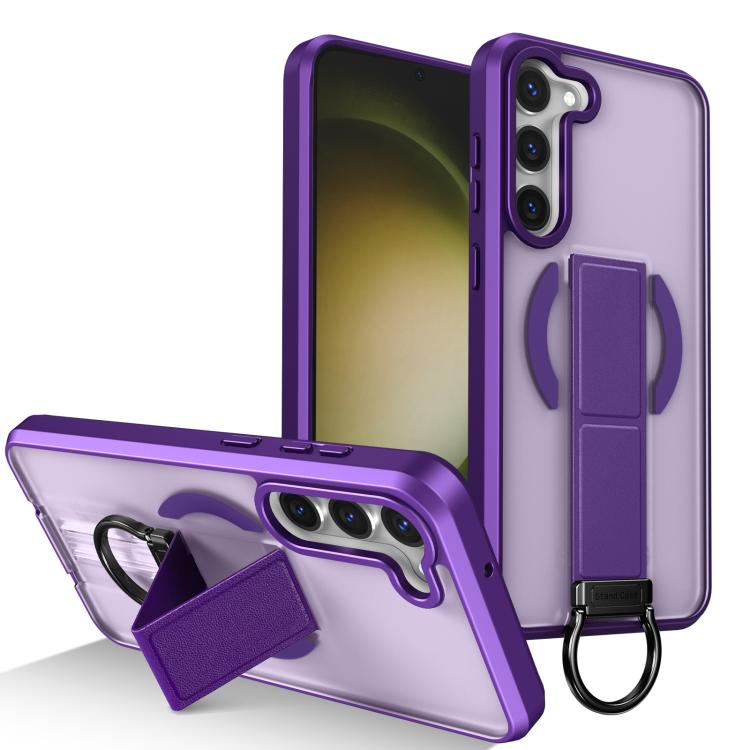 Custodia antiurto con anello a D e supporto magnetico per Samsung Galaxy S23+ e