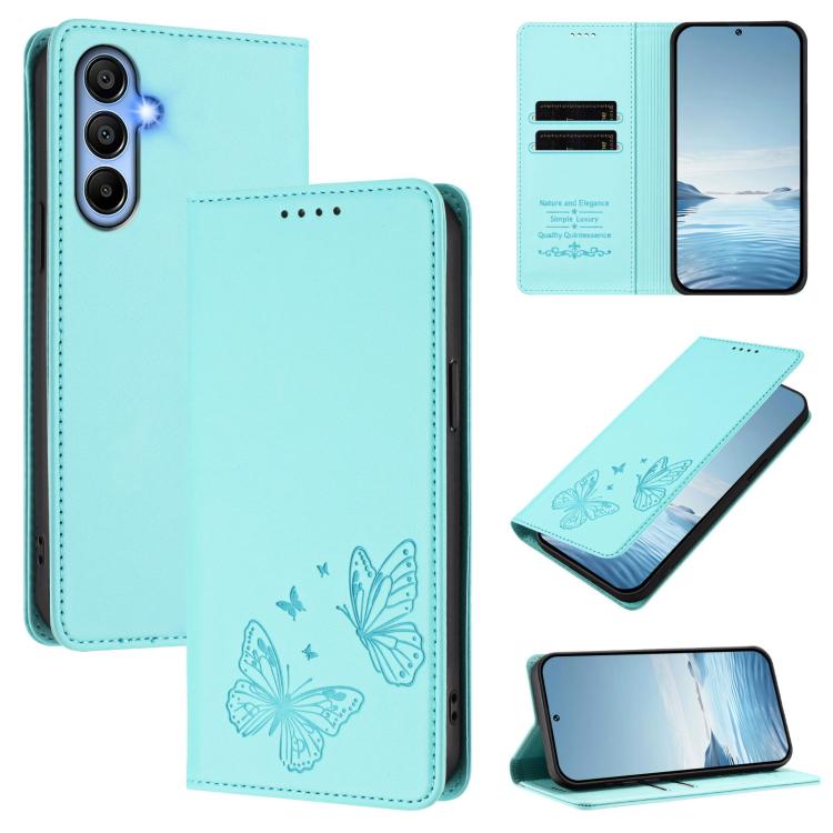 Custodia in ecopelle con doppia protezione RFID per Galaxy A15 4G/5G e A55 5G