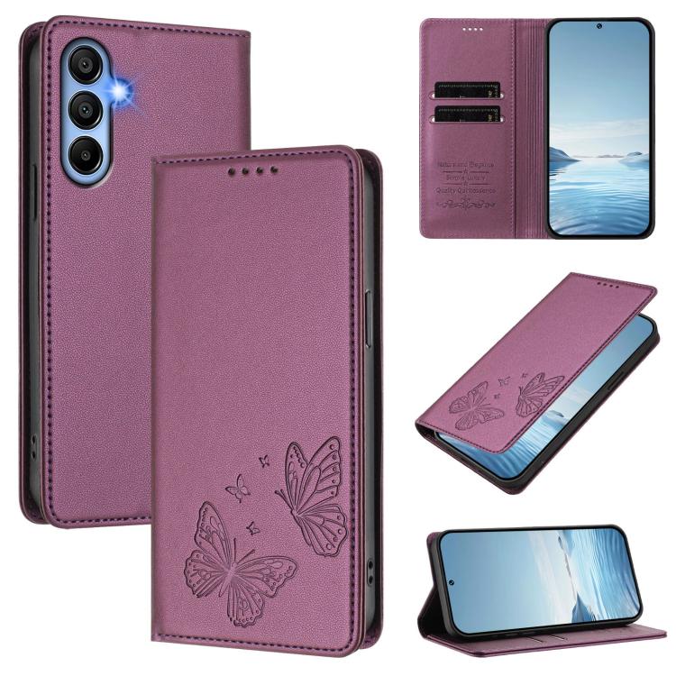 Custodia in ecopelle con doppia protezione RFID per Galaxy A15 4G/5G e A55 5G