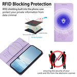 Custodia in ecopelle con doppia protezione RFID per Galaxy A24 4G e A14 4G/5G