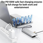 Hub USB-C 8 in 1 con box SSD M.2 e lettore schede SD/TF