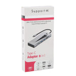 Hub USB-C 8 in 1 con box SSD M.2 e lettore schede SD/TF