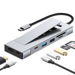 Hub USB-C 8 in 1 con SSD M.2, USB 3.2, USB 2.0, SD/TF