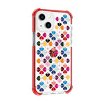 Custodia magnetica per telefono in acrilico antiurto con motivo a cuore a quattro angoli, For iPhone 14 Plus, For iPhone 14
