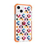 Custodia magnetica per telefono in acrilico antiurto con motivo a cuore a quattro angoli, For iPhone 14 Plus, For iPhone 14