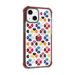 Custodia magnetica per telefono in acrilico antiurto con motivo a cuore a quattro angoli, For iPhone 14 Plus, For iPhone 14