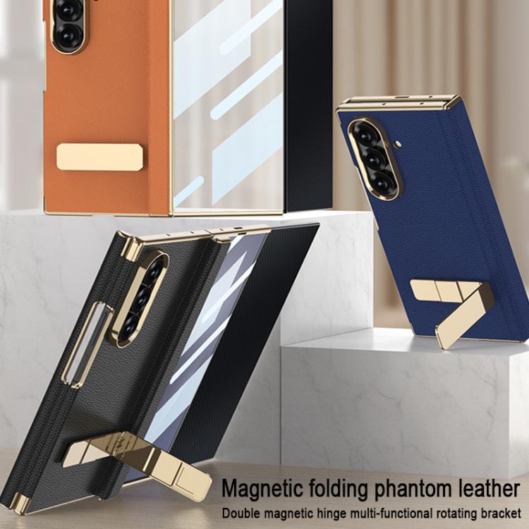 Custodia per telefono con supporto girevole e chiusura magnetica per Samsung