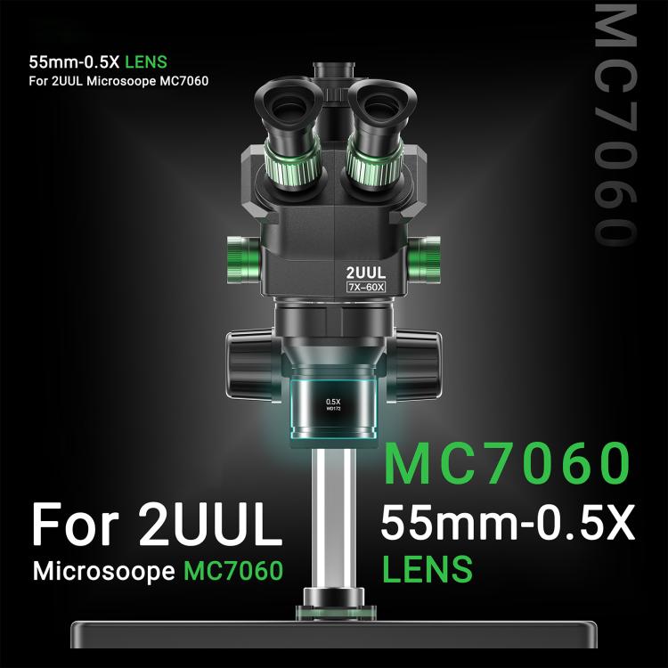 Obiettivo 2uul MS05 55MM WD172 0.5X per microscopio 2uul MC7060, 2uul MS05