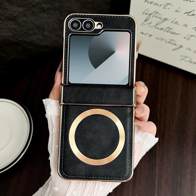 Custodia in pelle vegana con rivestimento magnetico per Samsung Galaxy Z Flip7