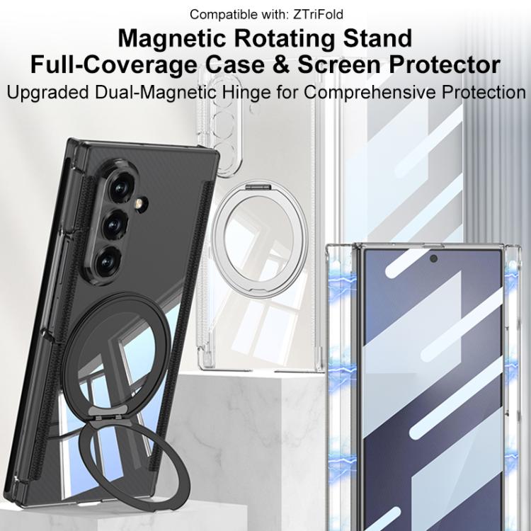 Custodia pieghevole trasparente a copertura totale per Samsung Galaxy Z TriFold