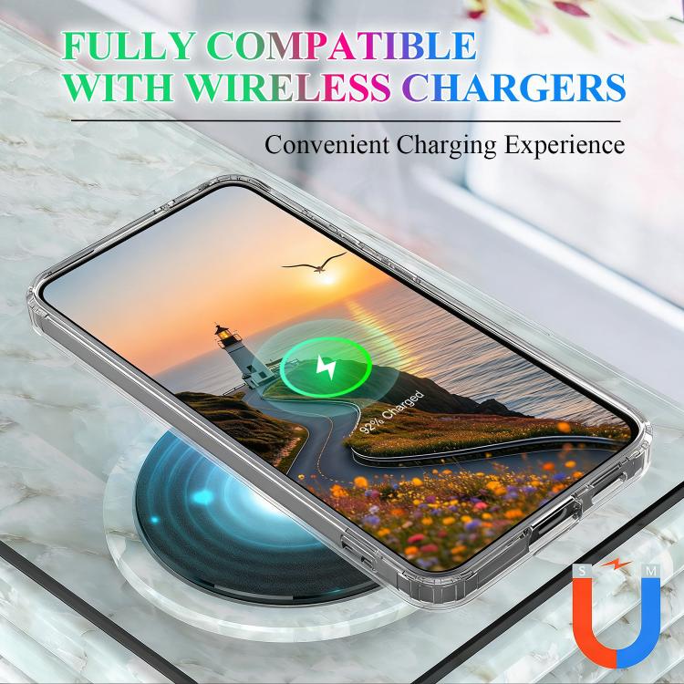 Custodia magnetica MagSafe trasparente TPU con foro grande per fotocamera per