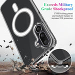 Custodia magnetica MagSafe trasparente TPU con foro grande per fotocamera per