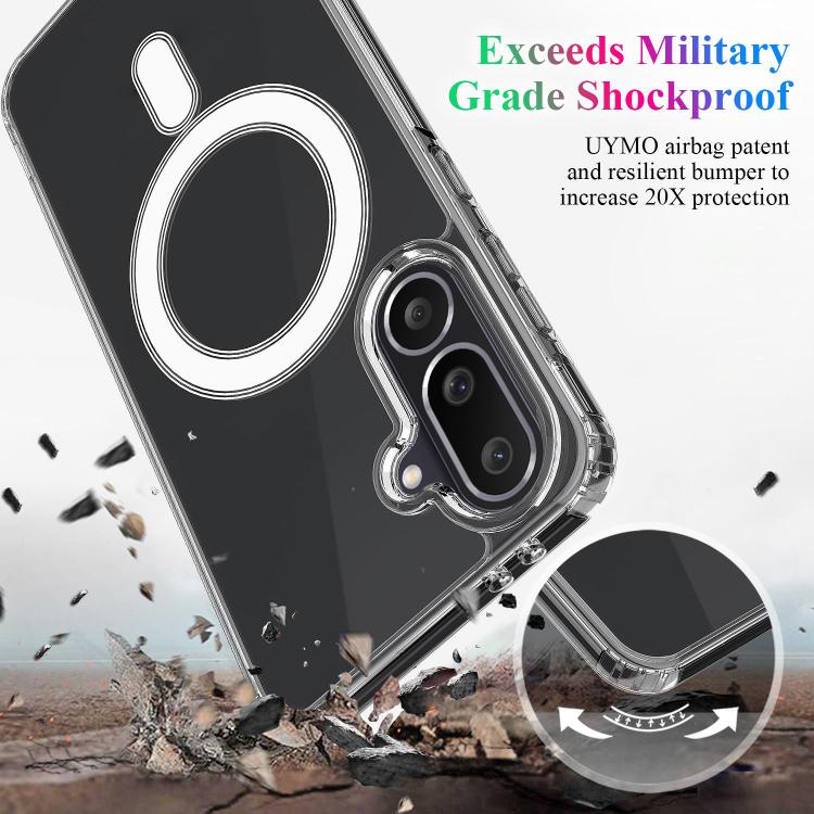 Custodia magnetica MagSafe trasparente TPU con foro grande per fotocamera per