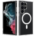 Custodia magnetica MagSafe trasparente TPU con foro grande per fotocamera per e