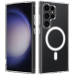 Custodia magnetica MagSafe trasparente TPU con foro grande per fotocamera per e