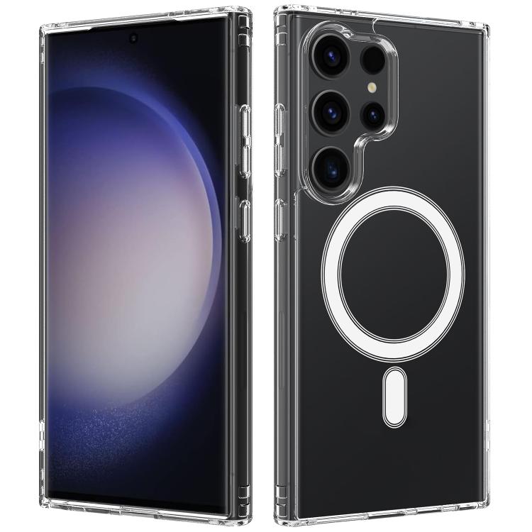 Custodia magnetica MagSafe trasparente TPU con foro grande per fotocamera per e