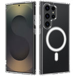Custodia magnetica MagSafe trasparente TPU con foro grande per fotocamera per e