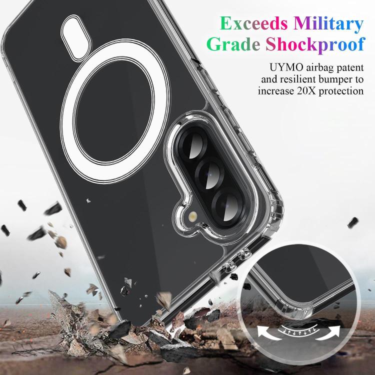 Custodia magnetica MagSafe trasparente TPU con foro grande per fotocamera per e