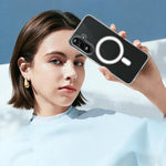 Custodia magnetica MagSafe trasparente TPU con foro grande per fotocamera per e