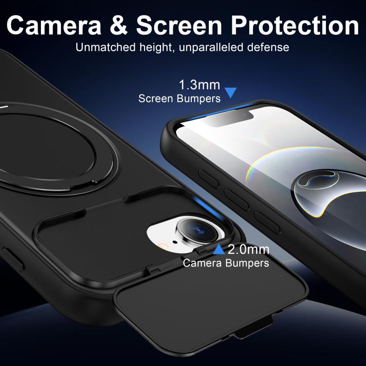 Custodia ibrida magnetica con protezione obiettivo per iPhone 16/
