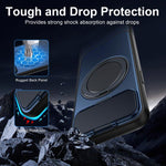 Custodia ibrida magnetica con protezione obiettivo per iPhone 16/