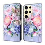 Custodia per telefono in ecopelle con effetto cristallo., For Samsung Galaxy S24 Ultra 5G