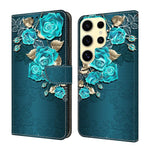 Custodia per telefono in ecopelle con effetto cristallo., For Samsung Galaxy S24 Ultra 5G