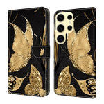 Custodia per telefono in ecopelle con effetto cristallo., For Samsung Galaxy S24 Ultra 5G