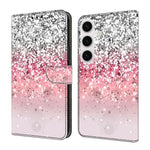 Custodia per telefono in ecopelle con effetto cristallo., For Samsung Galaxy S25+ 5G