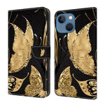 Custodia per telefono in ecopelle con effetto cristallo., For iPhone 14 / 13