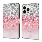 Custodia per telefono in ecopelle con effetto cristallo., For iPhone 14 Pro