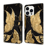 Custodia per telefono in ecopelle con effetto cristallo., For iPhone 14 Pro