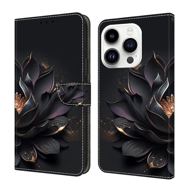 Custodia per telefono in ecopelle con effetto cristallo., For iPhone 16 Pro