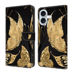 Custodia per telefono in ecopelle con effetto cristallo., For iPhone 16