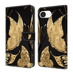 Custodia per telefono in ecopelle con effetto cristallo., For iPhone 16e / 17e